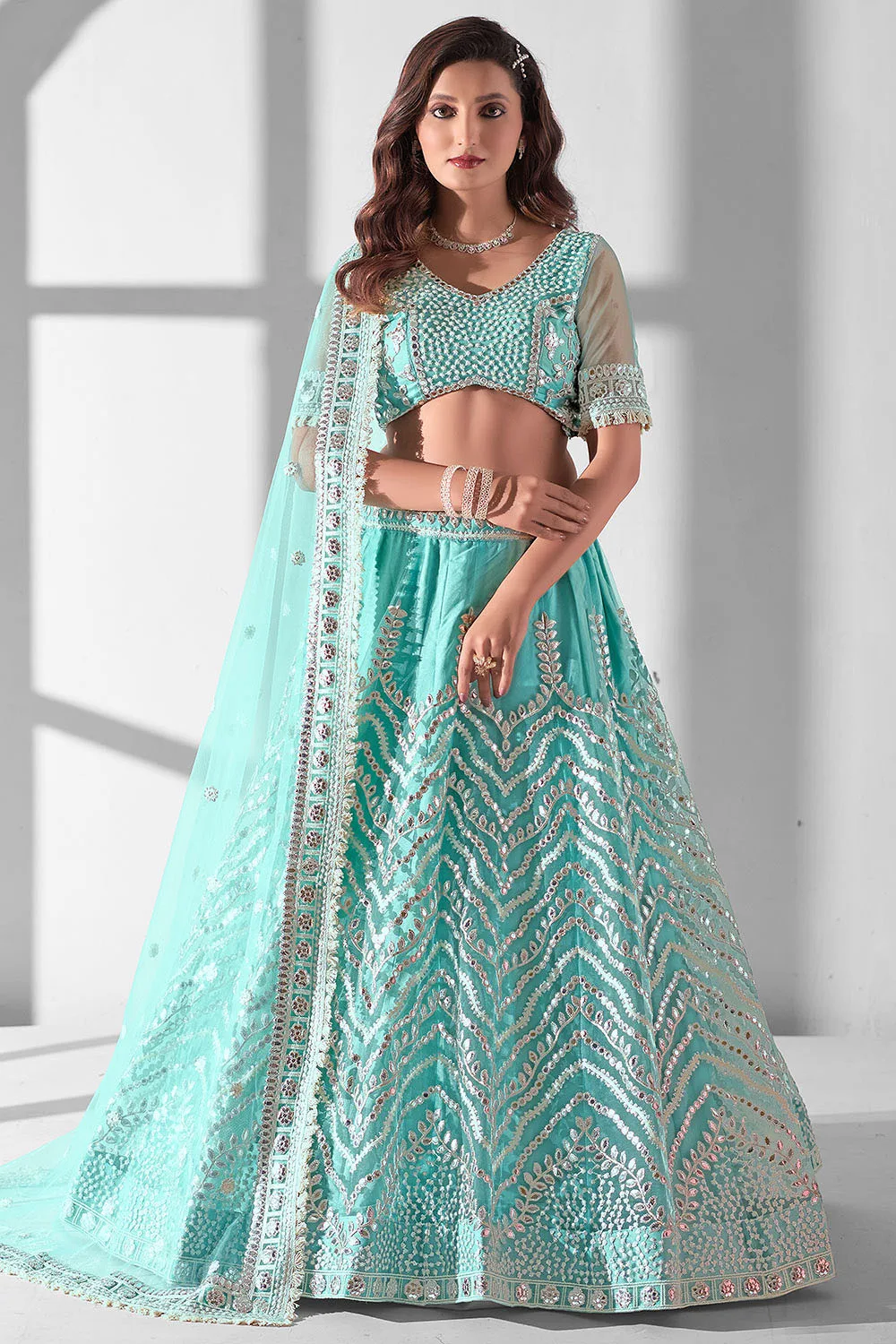 Sky Blue Lehenga