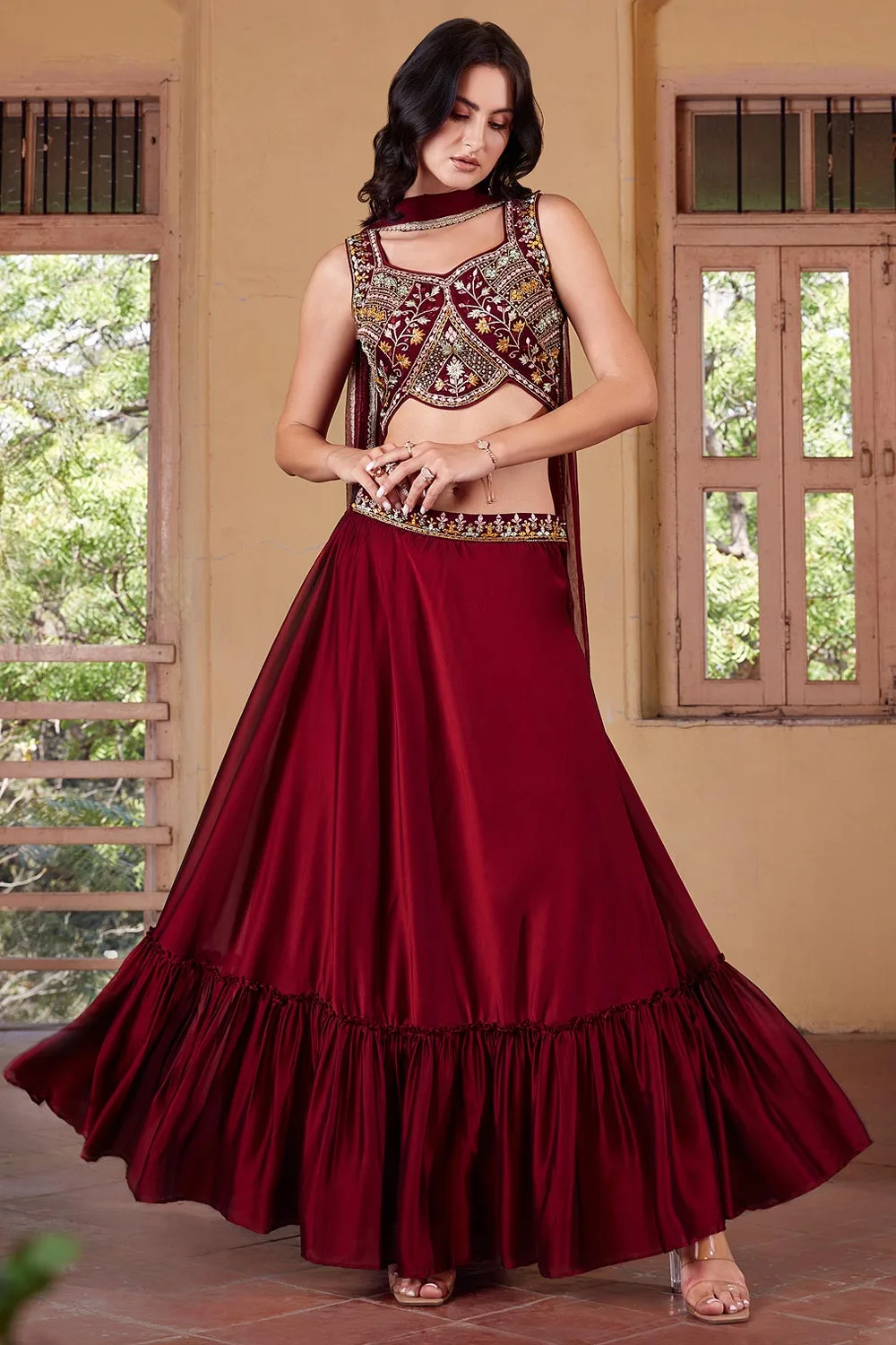 Georgette Choli Detail