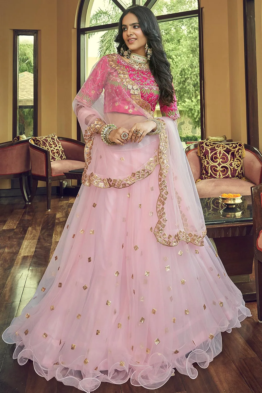 Pink Lehenga Set