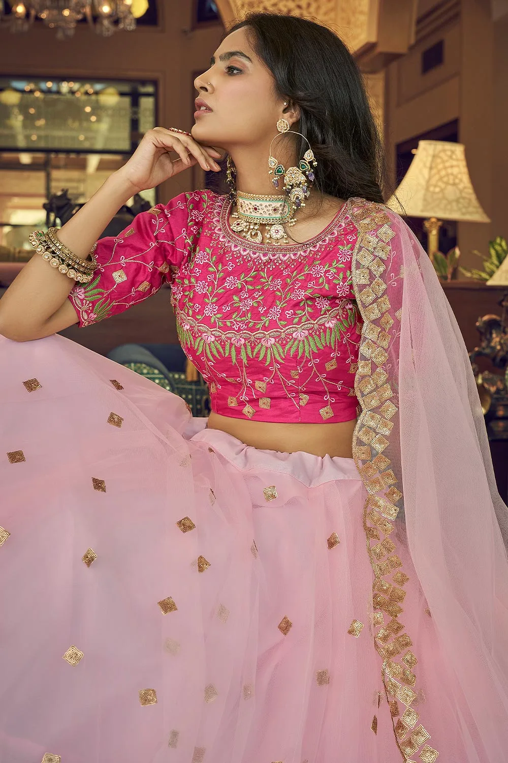 Baby Pink Ghagra