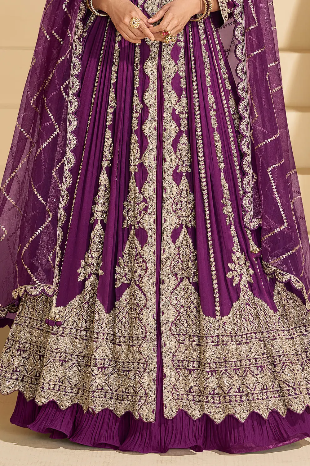 Wedding wear anarkali's skirt view